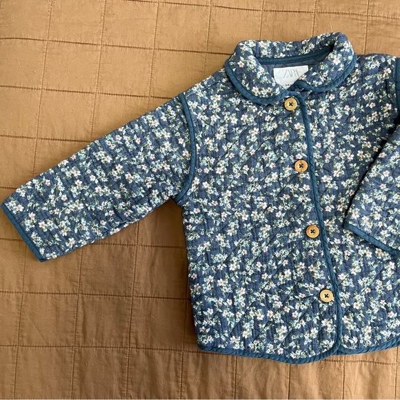 Zara Quilted Floral Jacket - 3-4Y - Picture 2 of 11